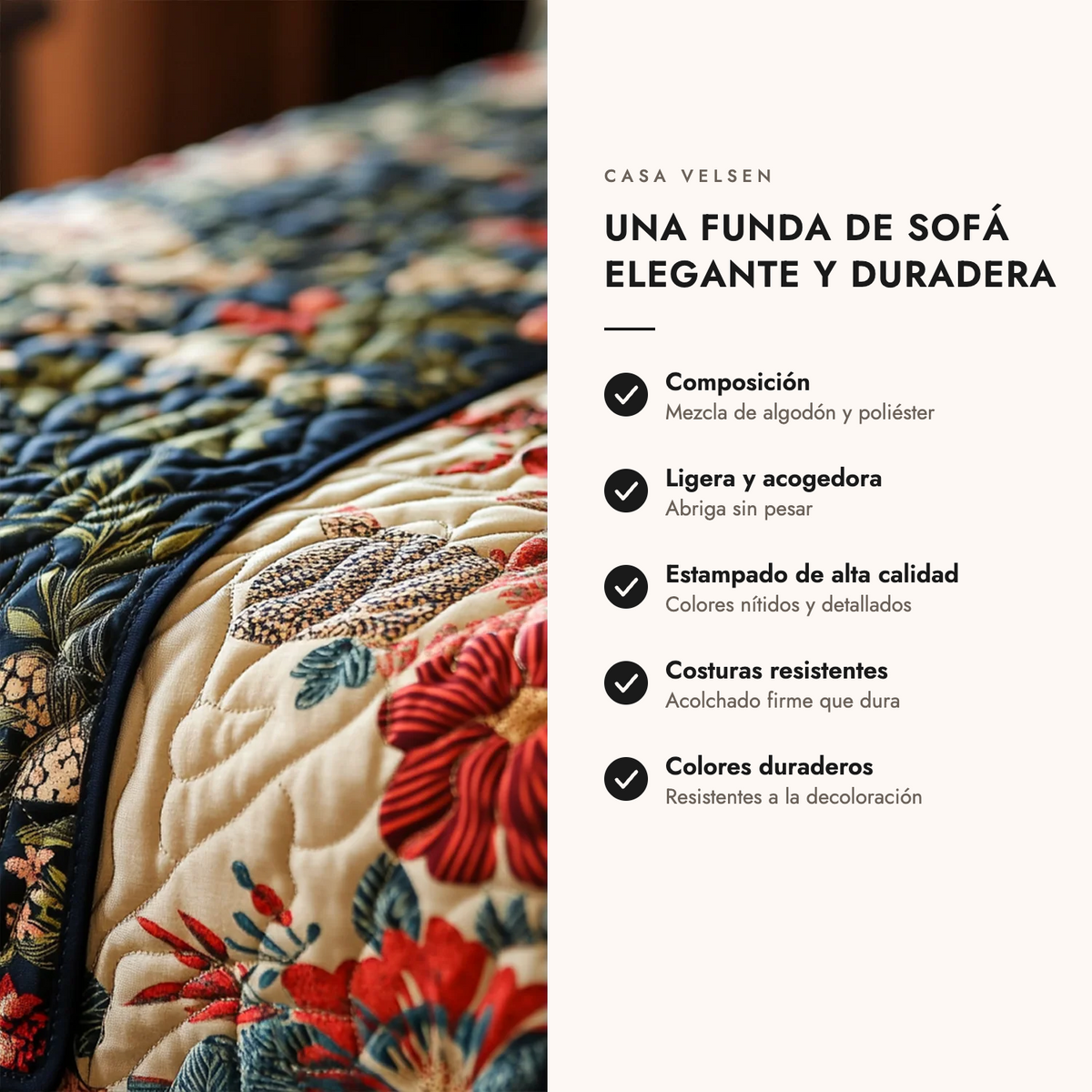 Funda de sofá acolchada: características