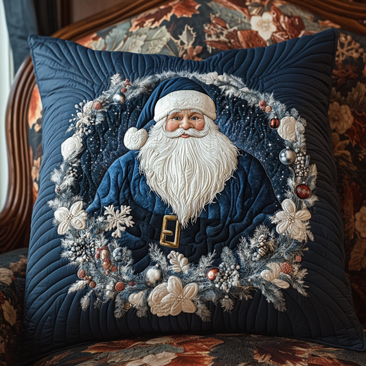 Funda de Cojín Papá Noel Azul