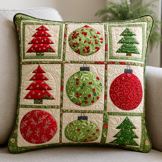 Funda de Cojín Adornos Navideños
