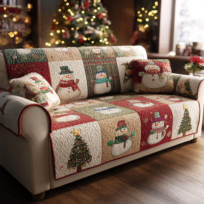 Funda de Sofá Patchwork Navideño