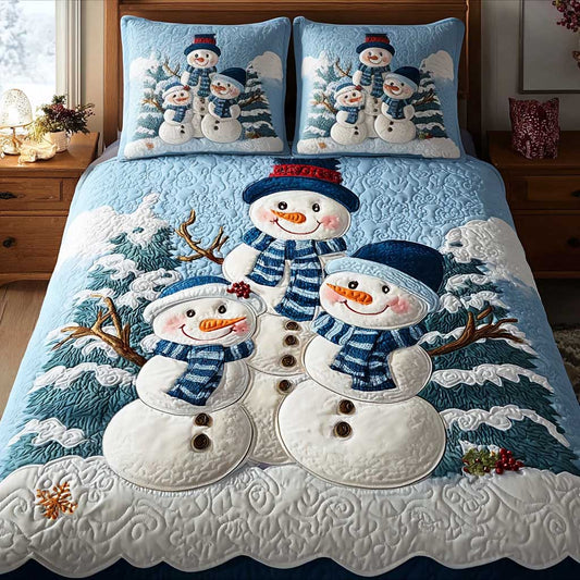 Juego de Colcha Muñeco de Nieve Escarchado