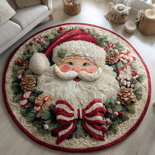 Tapete Redondo Papá Noel Alegre