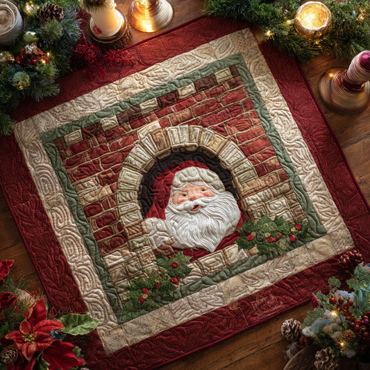 Tapete de Mesa Papá Noel junto al Fuego