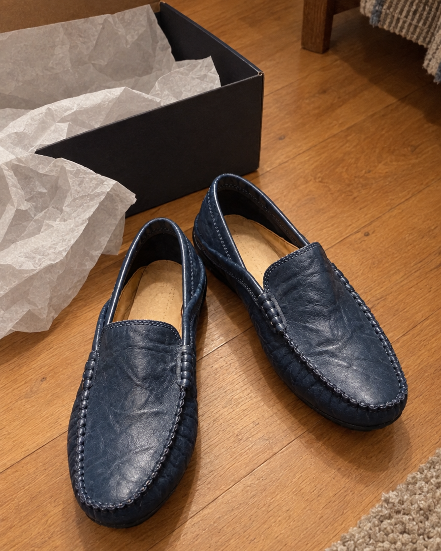 Mocasín Florence recién sacado de la caja