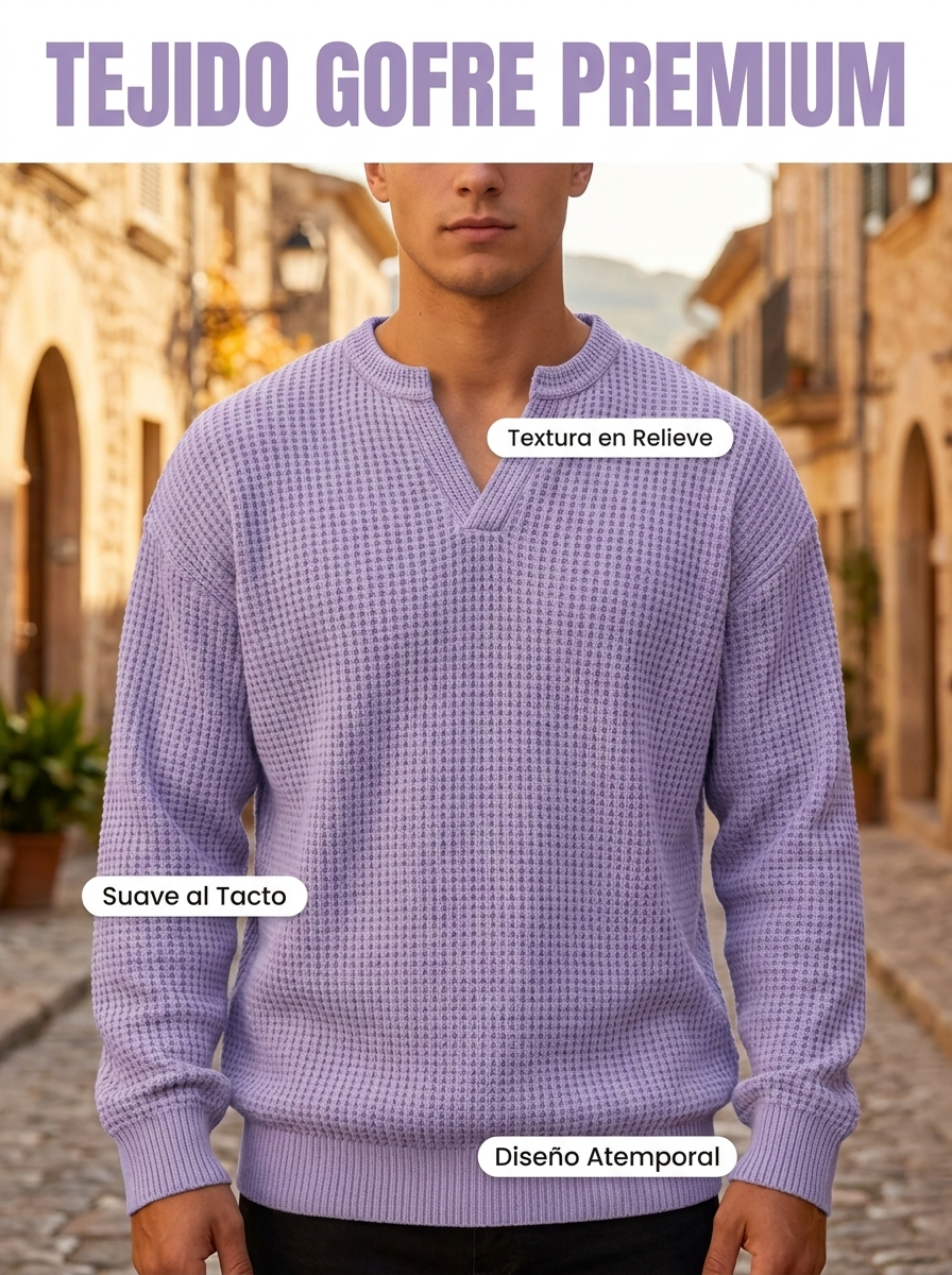 Jersey Waffle Nolan - Tejido Gofre Premium